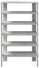betonszürke szerelt fa cipőtartó 61x32x105 cm