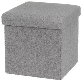 Szürke buklé puff Folding – Casa Selección