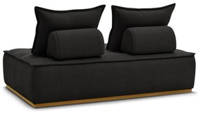 Fekete zsenília kanapé 175 cm Elisa – Bobochic Paris