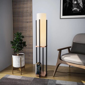 Shelf Lamp - 8127 Enteriőr dizájn Állólámpa Fekete Réz 25x20x130 cm
