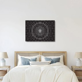 Kép - Óra absztrakciója (üvegen) (70x50 cm)
