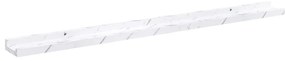 vidaXL Falpolc polcokkal 4 pcs Fehér márvány 100 x 9 x 3 cm Faanyag