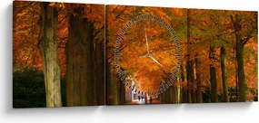 Kép - A Avenue of fák ősszel (órával) (90x30 cm)