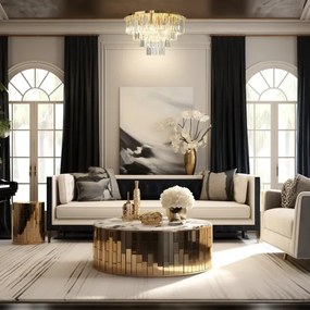 Mennyezeti lámpa MILANO 9xE14/40W/230V arany