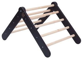 Fekete borovi fenyő pikler háromszög 46x87x60 cm Montessori – Meowbaby