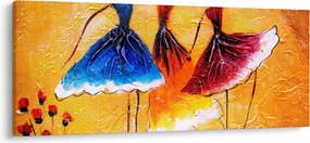Kép - olajfestmény, balerinák (120x50 cm)