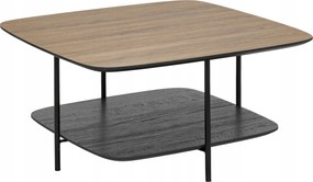 Dohányzóasztal Hodia 38x75 Mdf fekete kétszintes elegáns nappali divatos