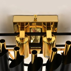 Brilagi - ECLIPSE fali lámpa 2xE14/10W/230V fekete/arany