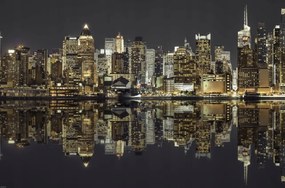 Poszter 86,4x56,8cm Manhattan horizontvonal alkonyatkor, Assaf Frank