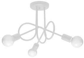 Sollux SL.1431 - Felületre szerelhető csillár LOOP 3xE27/15W/230V fehér