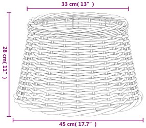 barna fonott lámpaernyő Ø45 x 28 cm