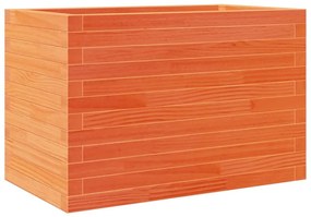 viaszbarna tömör fenyőfa kerti virágtartó 70 x 40 x 45,5 cm