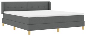 Boxspring ágy matrac, szürke, 180 x 200 cm, szövet