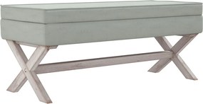 vidaXL világosszürke bársony tárolóülőke 110 x 45 x 49 cm