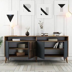 Milan 2 Walnut and Anthracite szekrény