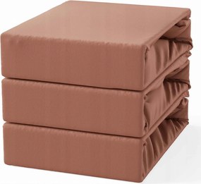 Gumis lepedő 160x200 Pamut Barna Világos