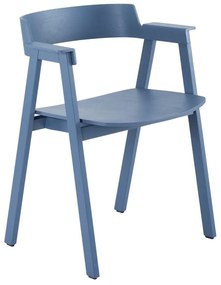 Kék tölgyfa karfás étkezőszék Flip – Gazzda