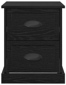 Éjjeliszekrény 2 pcs Musta tammi 39 x 39 x 47.5 cm Faanyag