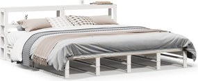 vidaXL fehér tömör fenyőfa ágy matrac nélkül 180 x 200 cm