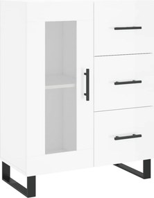 vidaXL magasfényű fehér szerelt fa tálalószekrény 69,5 x 34 x 90 cm