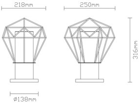 Globo 31358 - Kültéri lámpa HORACE 1xE27/15W/230V IP44