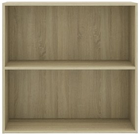 sonoma tölgy színű szerelt fa könyvszekrény 80x30x76,5 cm