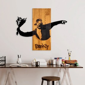 Banksy Virágdobó fa faldekoráció
