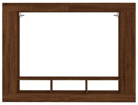barna tölgyszínű szerelt fa TV-szekrény 152x22x113 cm