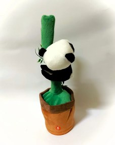 Táncoló Kaktusz, Interaktív Játék Panda Macival Akkus USB Legjobb Ajándék Pandamaci Kaktusz