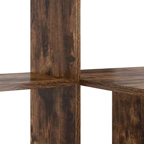 Asztal polcokkal Füstölt tölgy 131.5 x 50 x 106.5 cm Faanyag