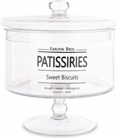 Üveg dekoratív tartály bonbon édesség mézeskalács