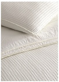Fehér egyszemélyes renforcé pamut ágyneműhuzat 140x200 cm Waffle Striped – Mila Home Luxury