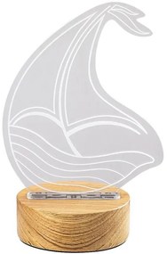 Rabalux 76001 - AKALI LED gyerek asztali lámpa 2W 5V 3000K bükk hajó