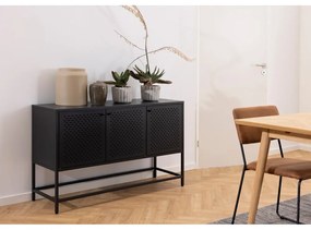 Fekete fém alacsony komód 125x75 cm Newcastle – Actona