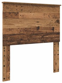 vidaXL Ágykeret fejtámlával Öreg fa 100 x 200 cm Tömör fenyőfa