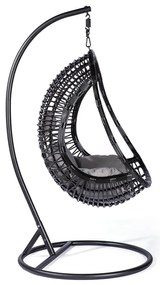 Tahiti sötétszürke műrattan függőfotel - Bonami Selection