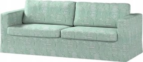 Karlstad 3 személyes kinyitható kanapé huzat Ikea menta-ecru