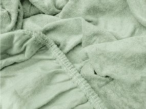 Frottír gumis lepedő EXCLUSIVE világos mentás 90 x 200 cm