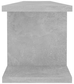 2 db betonszürke forgácslap fali polc 90 x 18 x 20 cm