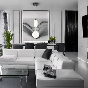 LED Csillár zsinóron ARAME LED/23W/230V átm. 22 cm fekete