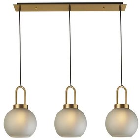 Searchlight 36632-3AC - Csillár zsinóron SNOWDROP 3xE27/60W/230V sárgaréz