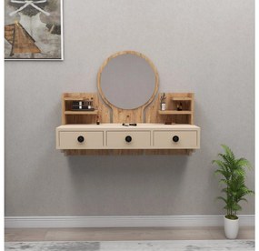 Fésülködőasztal Makole (atlanti fenyő + bézs) . 1094113