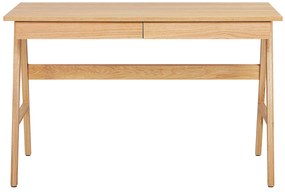 Skandináv Stílusú Világos Fa Színű Fiókos Íróasztal 120x70 cm SHESLAY Beliani