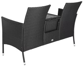 Deuba Rattan pad WPC - fekete