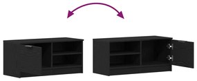 TV Szekrény 2 db Fekete Tölgy 80x35x36,5 cm Feltárt Fa