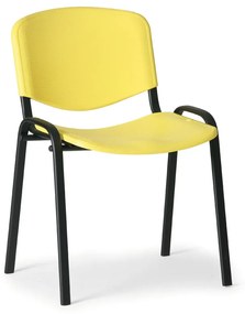 ISO műanyag szék - fekete lábak, sárga