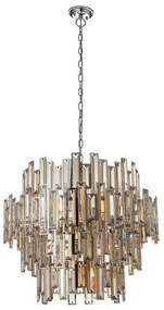 Endon 72746 - Láncos kristálycsillár VIVIANA 15xE14/40W/230V füstszínű