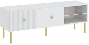 TV-állvány 135 cm, fehér VIENA LOWBOARD