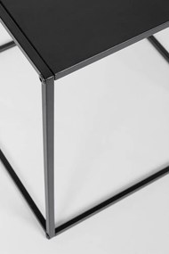 Fekete fém dohányzóasztal szett 2 db-os 38x38 cm Alrik – Yes Everyday