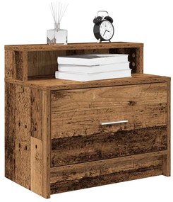éjjeliszekrények fiókkal 2 db régi fa 51 x 31 x 47 cm